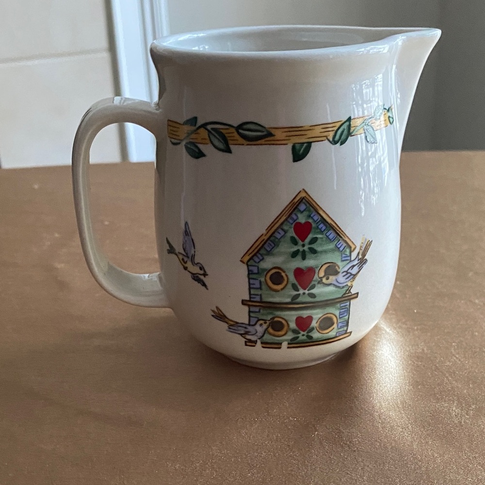 Decorative Cream Pitcher with Birdhouse Design*